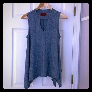 Jennifer Lopez sleeveless blue top